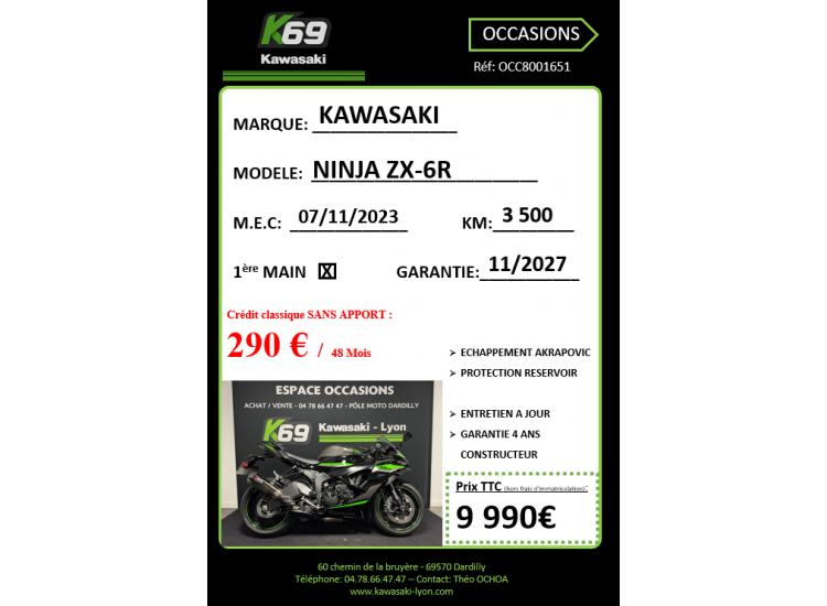KAWASAKI NINJA ZX6R 636