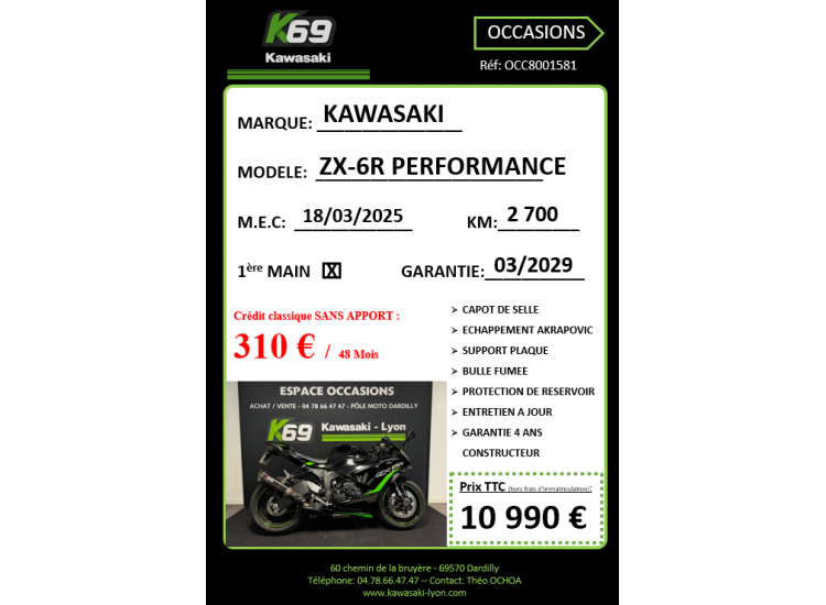 KAWASAKI ZX6R PERFORMANCE