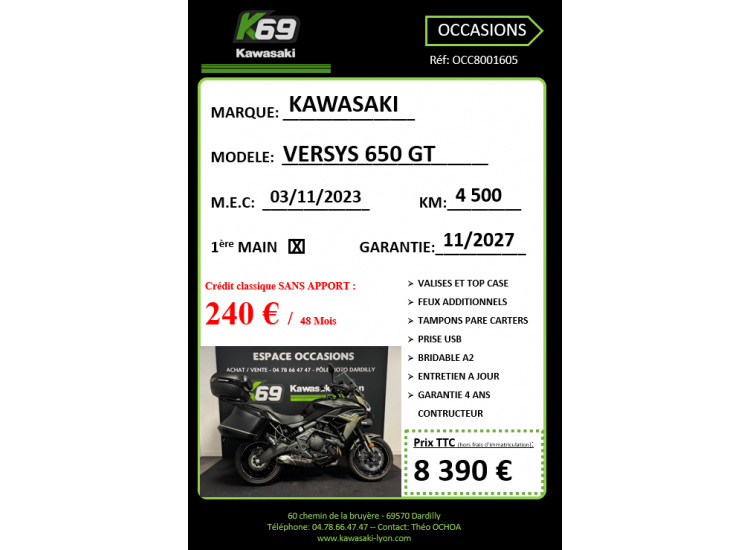 KAWASAKI VERSYS 650 GRAND TOURER