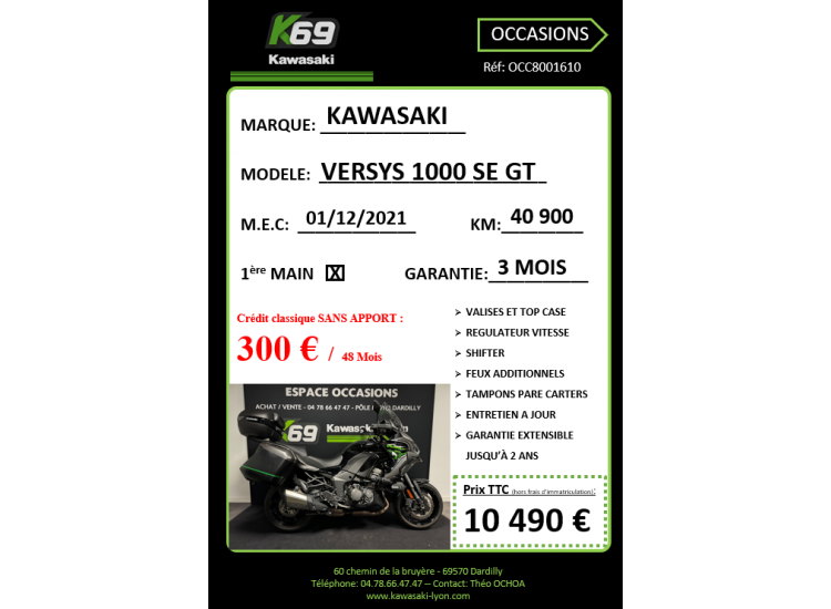 KAWASAKI VERSYS 1000 SE GRAND TOURER