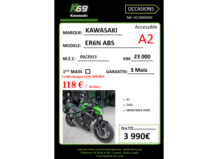KAWASAKI ER-6N (47.5CV)