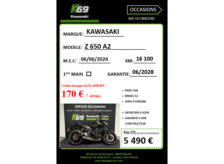 KAWASAKI Z650 A2