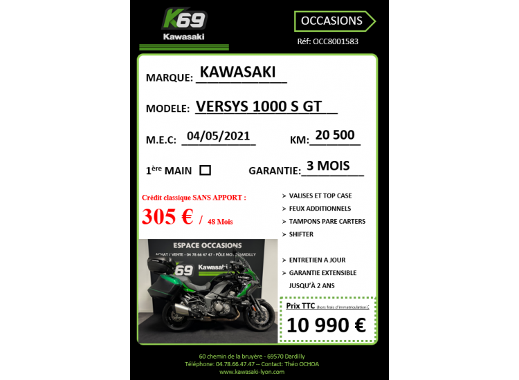 KAWASAKI VERSYS 1000 S GRAND TOURER