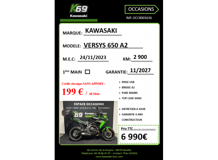 KAWASAKI VERSYS 650 A2