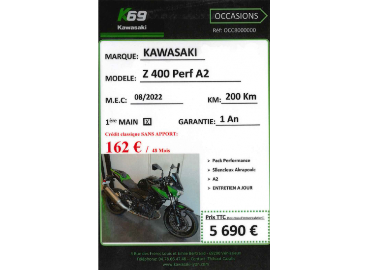 KAWASAKI Z 400 Performance