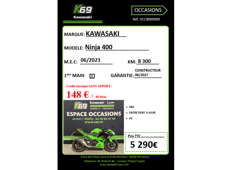 KAWASAKI NINJA 400