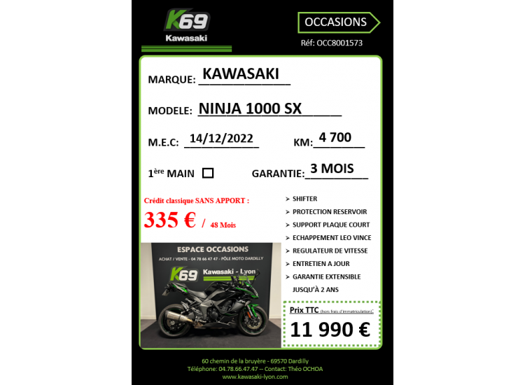 KAWASAKI NINJA 1000 SX