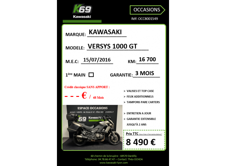 KAWASAKI VERSYS 1000 GRAND TOURER