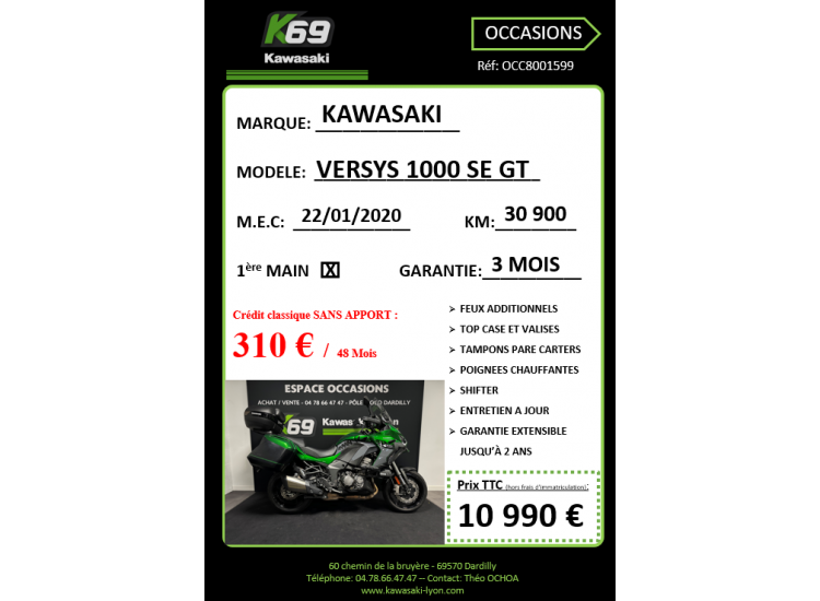 KAWASAKI VERSYS 1000 SE GRAND TOURER