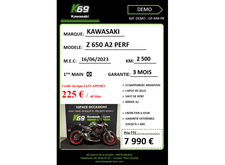 KAWASAKI Z650 A2 PERFORMANCE