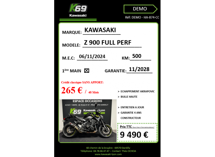 KAWASAKI Z900 FULL PERFORMANCE