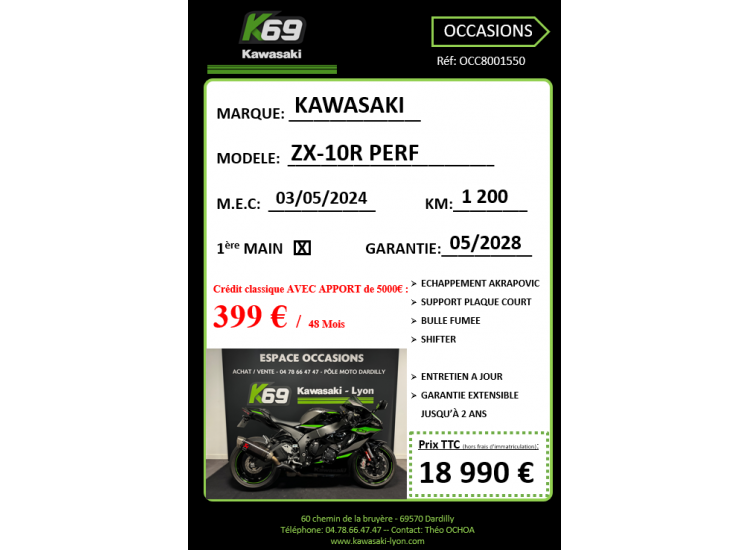 KAWASAKI ZX10R PERFORMANCE