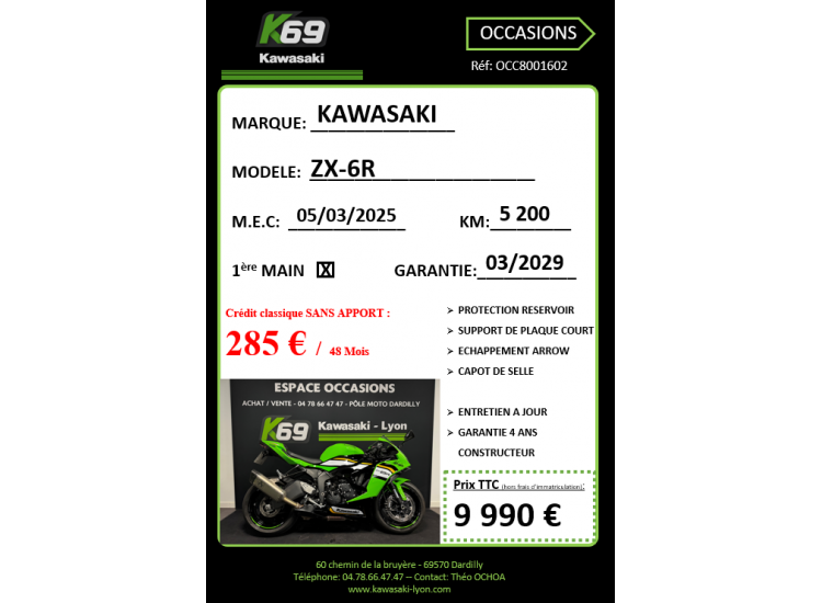 KAWASAKI ZX6R KRT