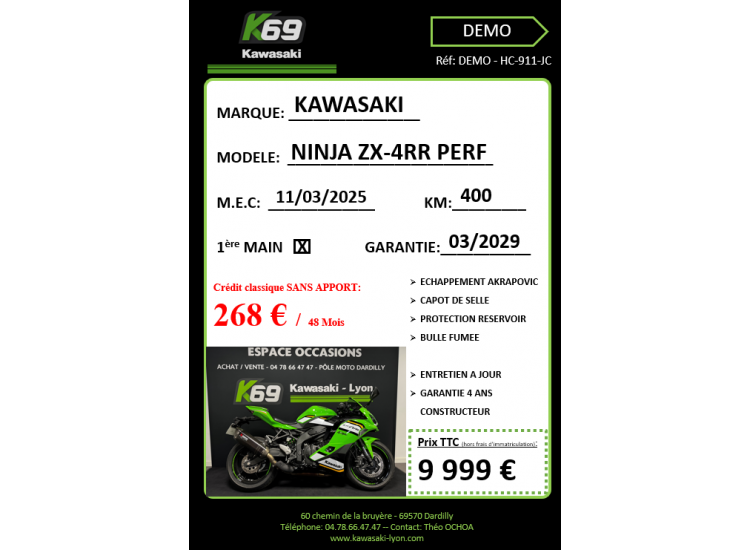 KAWASAKI ZX-4RR PERFORMANCE