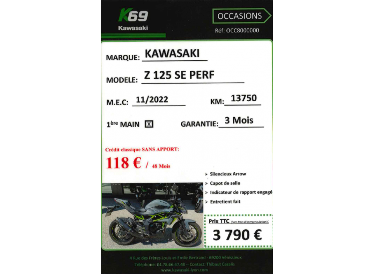 KAWASAKI Z-125 SE Performance