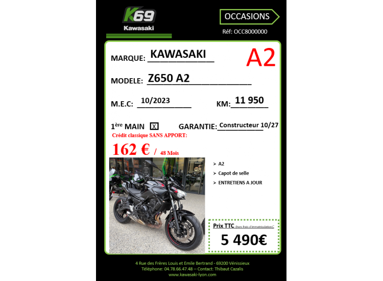 KAWASAKI Z 650 (47.5CV)