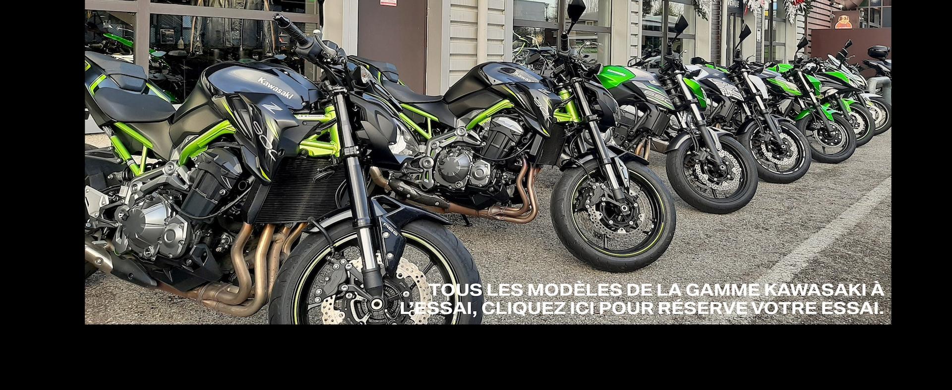 ESSAI DE LA GAMME KAWASAKI TOUTE L'ANNÉE CHEZ K69 ESSAI DE LA GAMME KAWASAKI TOUTE L'ANNÉE CHEZ K69